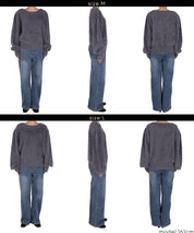 袖珍珠裝飾長毛針織上衣