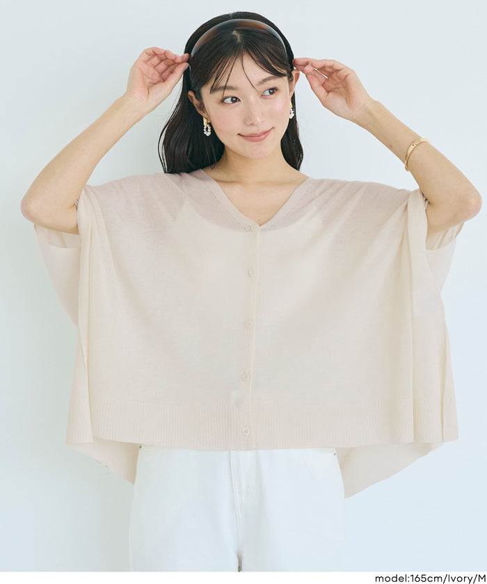 寬鬆斗篷式開襟衫