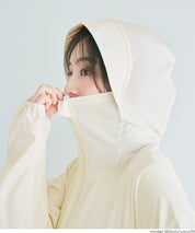 抗UV/接觸涼感 防曬荷葉下擺連帽外套