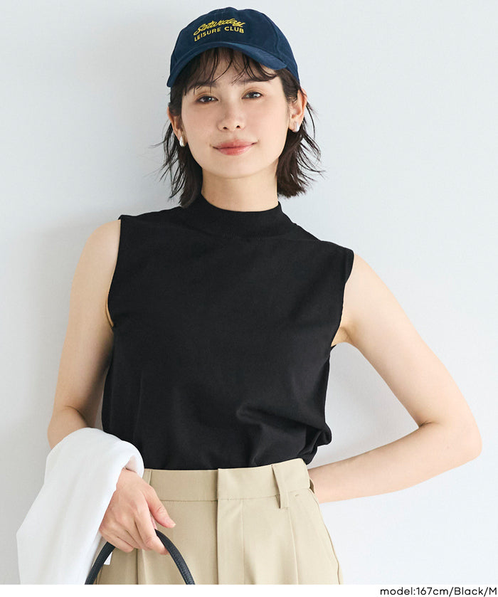 夏日針織無袖高領上衣