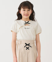 童裝 刺繡澎澎袖T恤