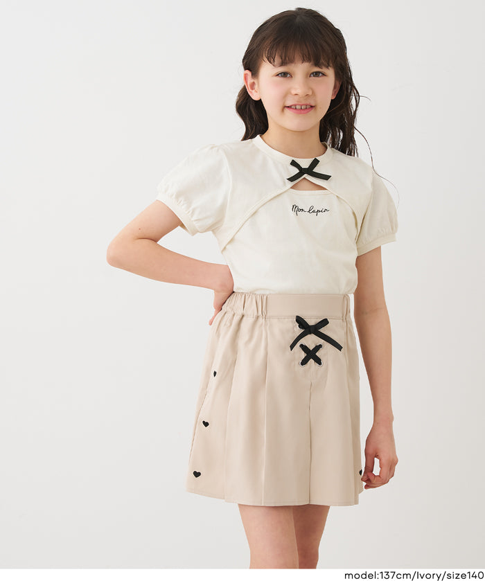 童裝 刺繡澎澎袖T恤