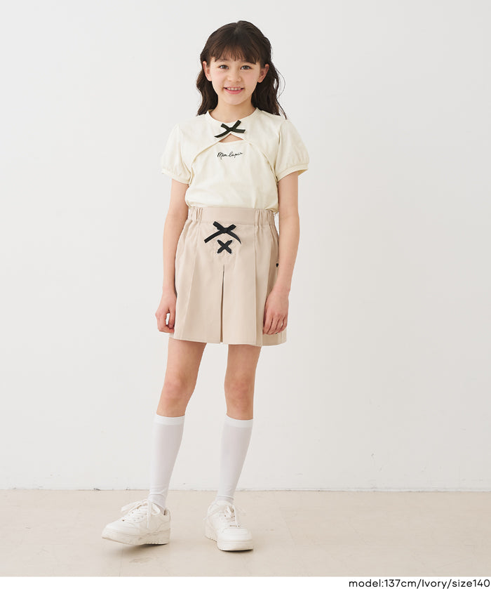 童裝 刺繡澎澎袖T恤