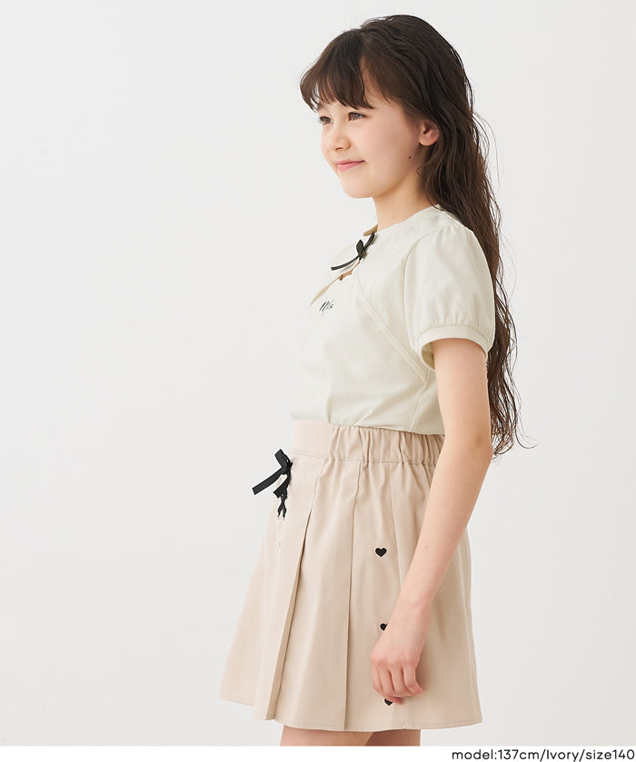 童裝 刺繡澎澎袖T恤