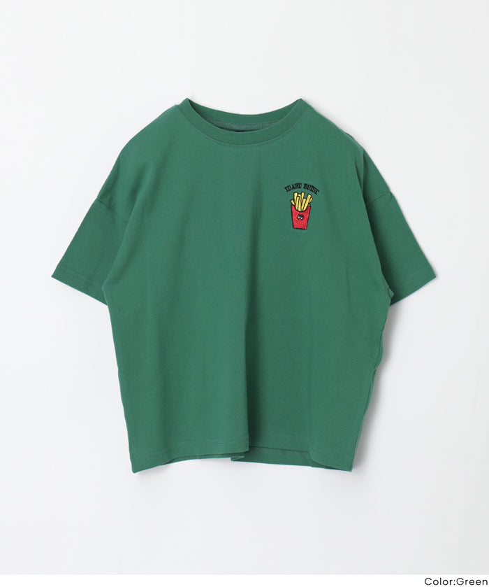 童裝 薯條刺繡T恤