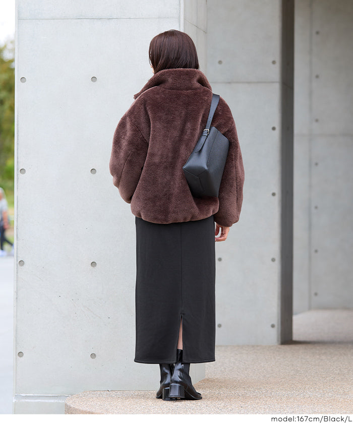 【DAILY WARM】內刷絨毛直筒裙