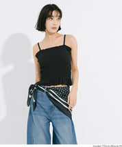 胸墊抽皺細肩帶背心 OUT BRA