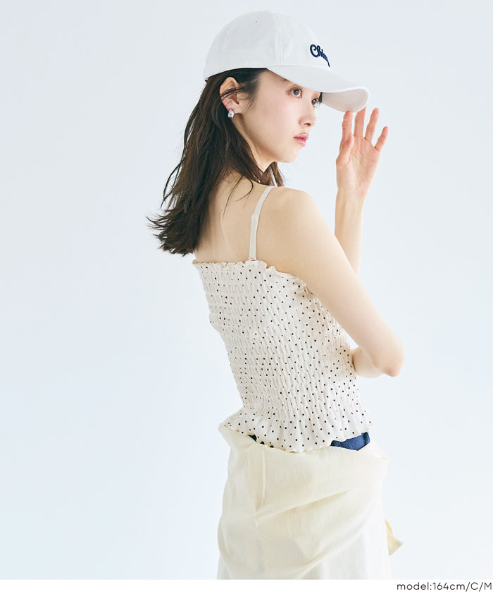 胸墊抽皺細肩帶背心 OUT BRA