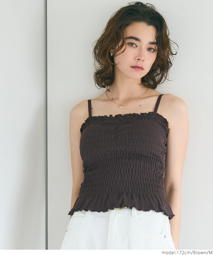 胸墊抽皺吊帶背心 OUT BRA