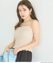 胸墊抽皺細肩帶背心 OUT BRA