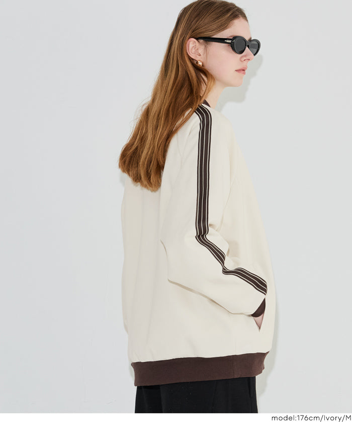 側邊條紋運動外套