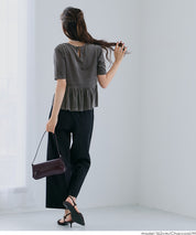 絲絨短袖娃娃上衣