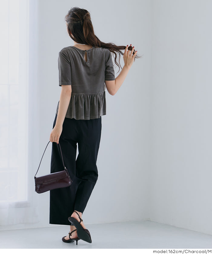 絲絨短袖娃娃上衣