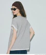 反摺袖口棉質LOGO短袖上衣