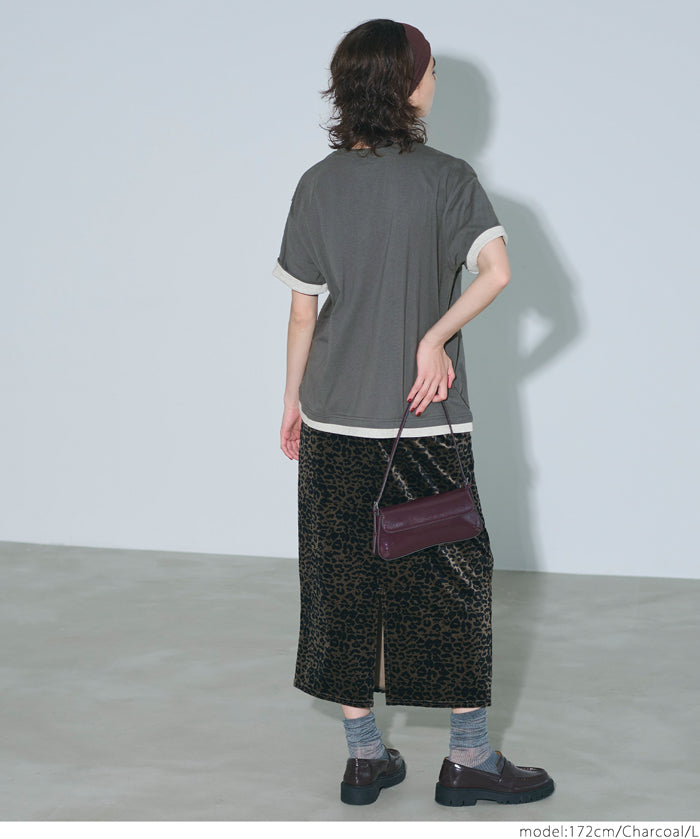 反摺袖口棉質LOGO短袖上衣