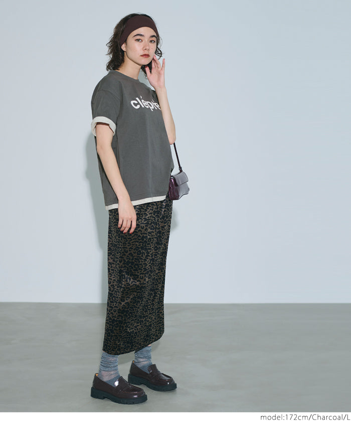 反摺袖口棉質LOGO短袖上衣