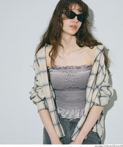 絲絨兩穿帶罩平口背心 OUT BRA