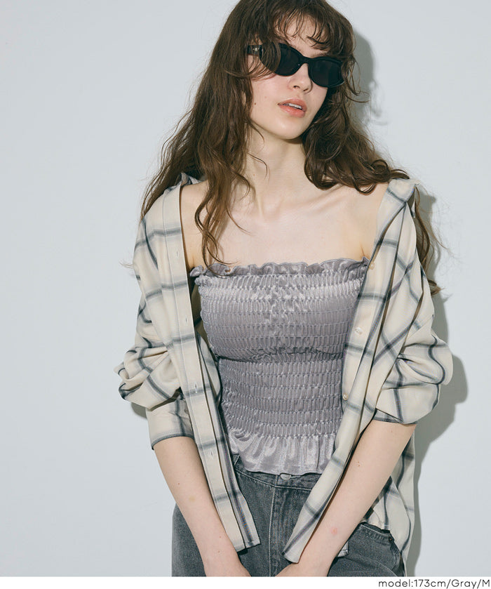 絲絨兩穿帶罩平口背心 OUT BRA