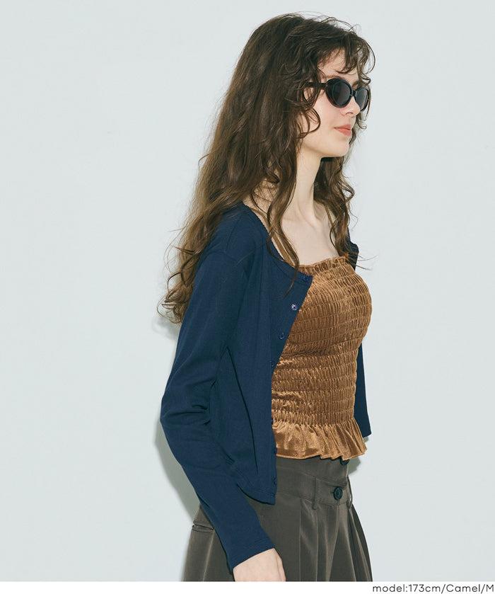 絲絨兩穿帶罩平口背心 OUT BRA