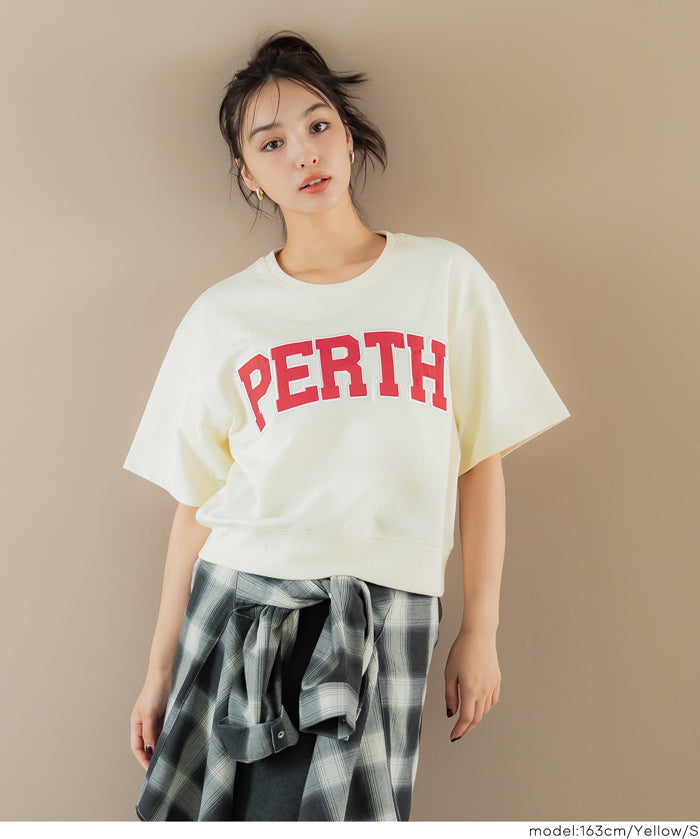 LOGO短袖薄款大學T