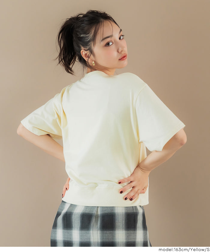 LOGO短袖薄款大學T