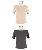 船領羅紋短袖上衣