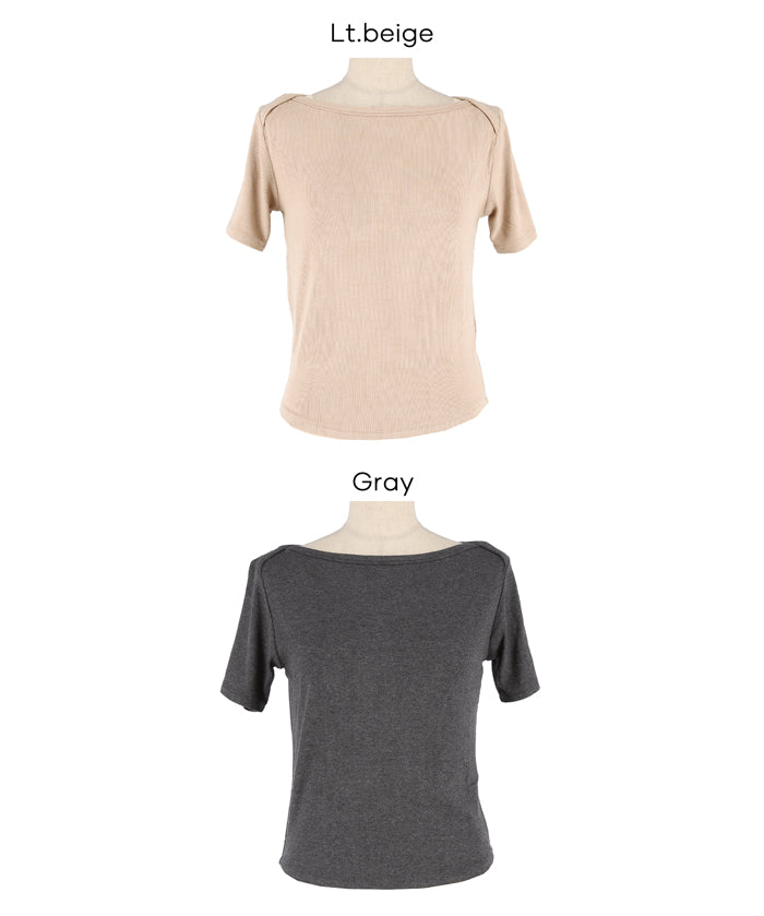 船領羅紋短袖上衣