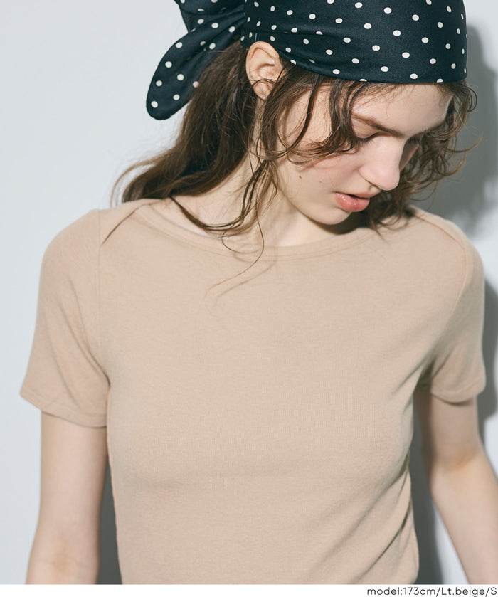 船領羅紋短袖上衣