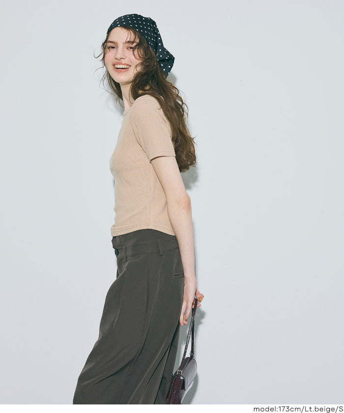 船領羅紋短袖上衣