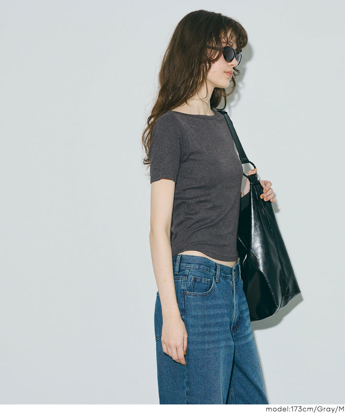 船領羅紋短袖上衣