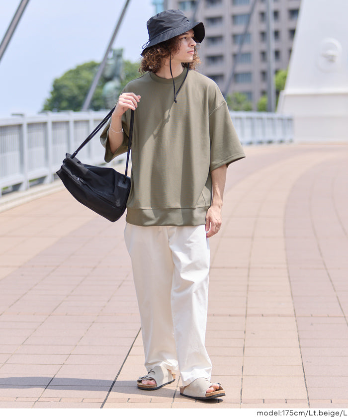 棉感雙層布短袖上衣