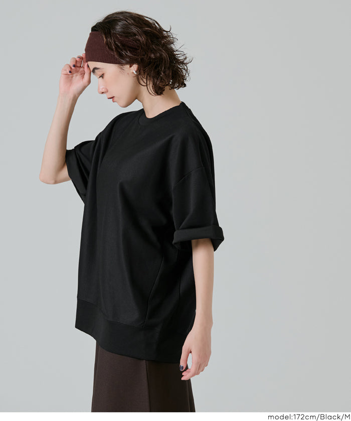 棉感雙層布短袖上衣