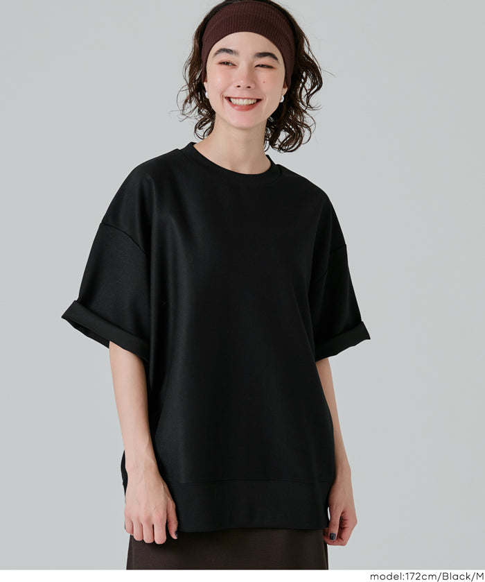 棉感雙層布短袖上衣