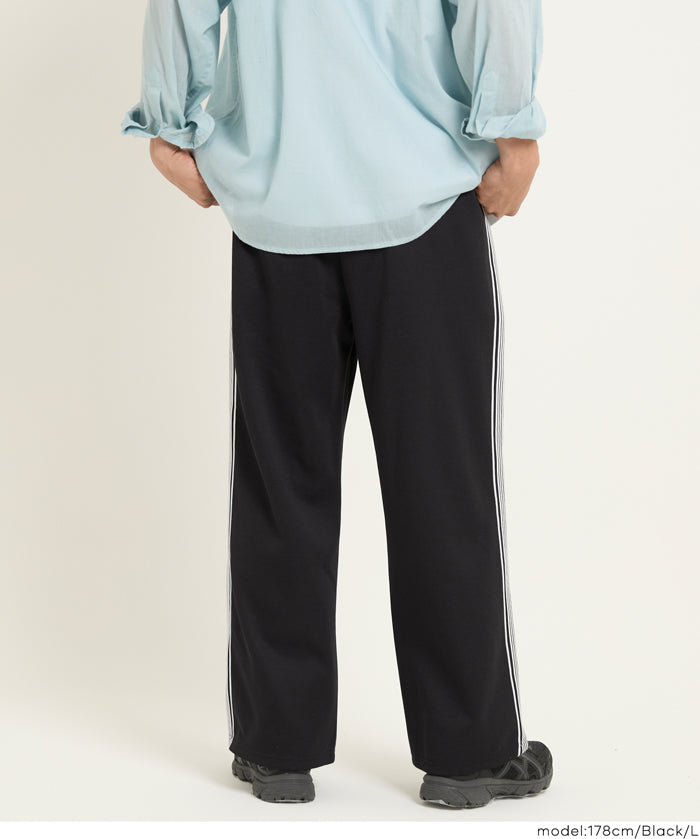 柔軟太空棉側線條休閒褲