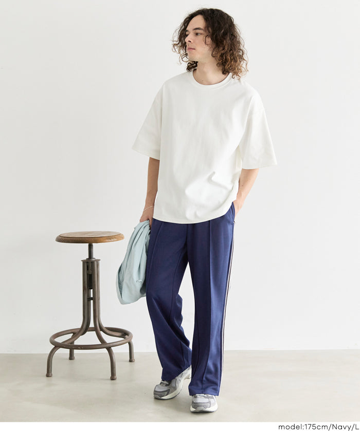 柔軟太空棉側線條休閒褲