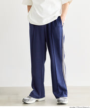 柔軟太空棉側線條休閒褲