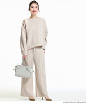 柔軟太空棉打摺休閒褲