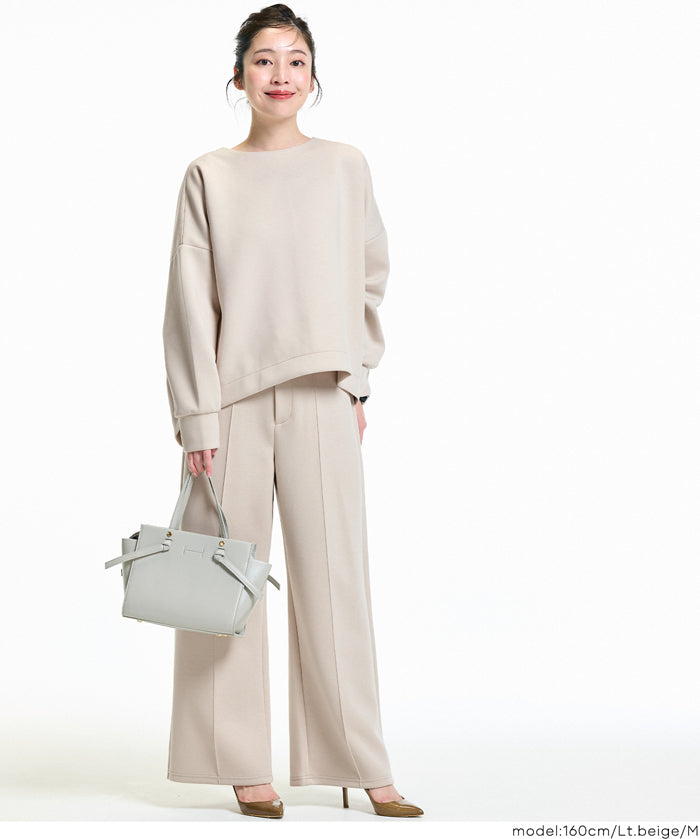 柔軟太空棉打摺休閒褲