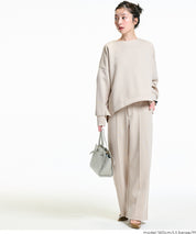 柔軟太空棉打摺休閒褲