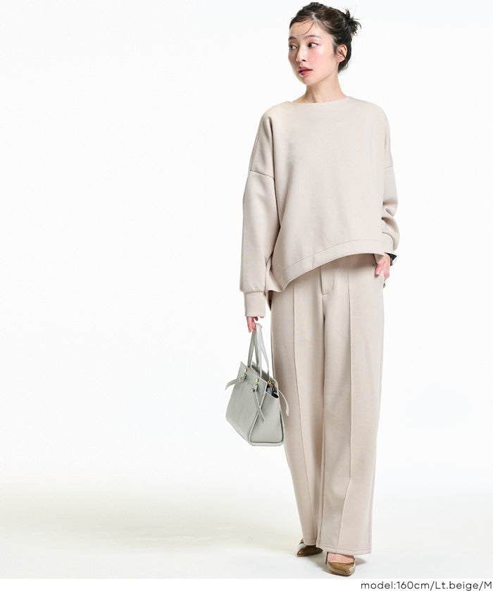 柔軟太空棉打摺休閒褲