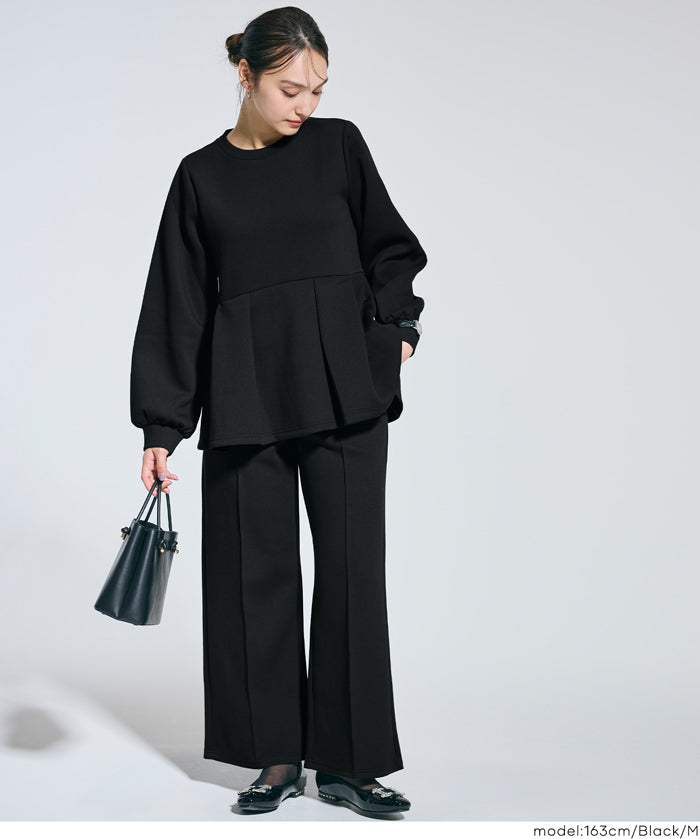 柔軟太空棉打摺休閒褲