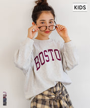 童裝 親子同款 LOGO輕薄長袖大學T