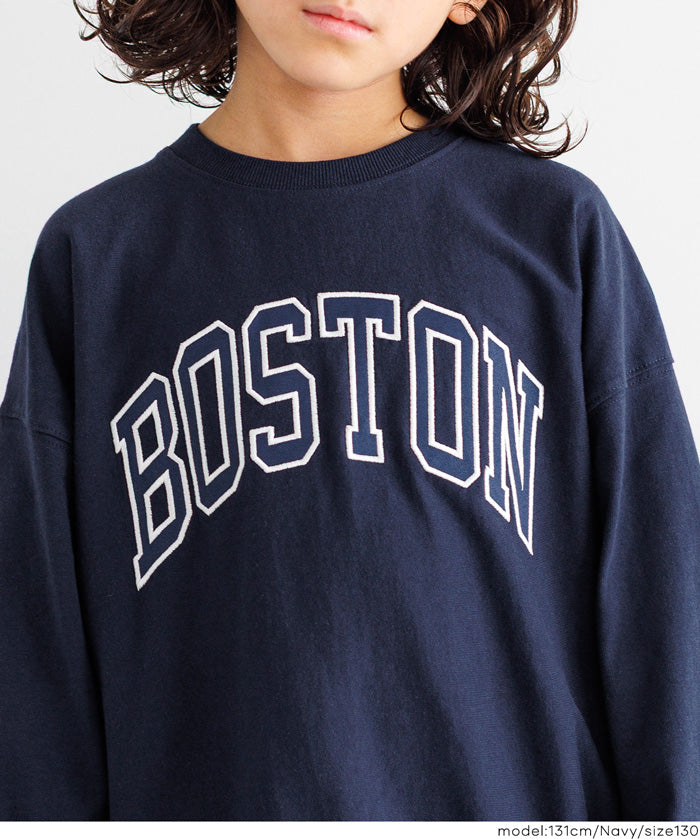 童裝 親子同款 LOGO輕薄長袖大學T