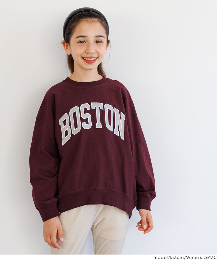 童裝 親子同款 LOGO輕薄長袖大學T