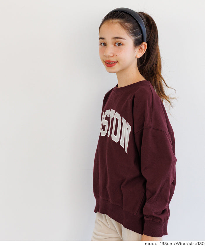 童裝 親子同款 LOGO輕薄長袖大學T