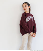 童裝 親子同款 LOGO輕薄長袖大學T