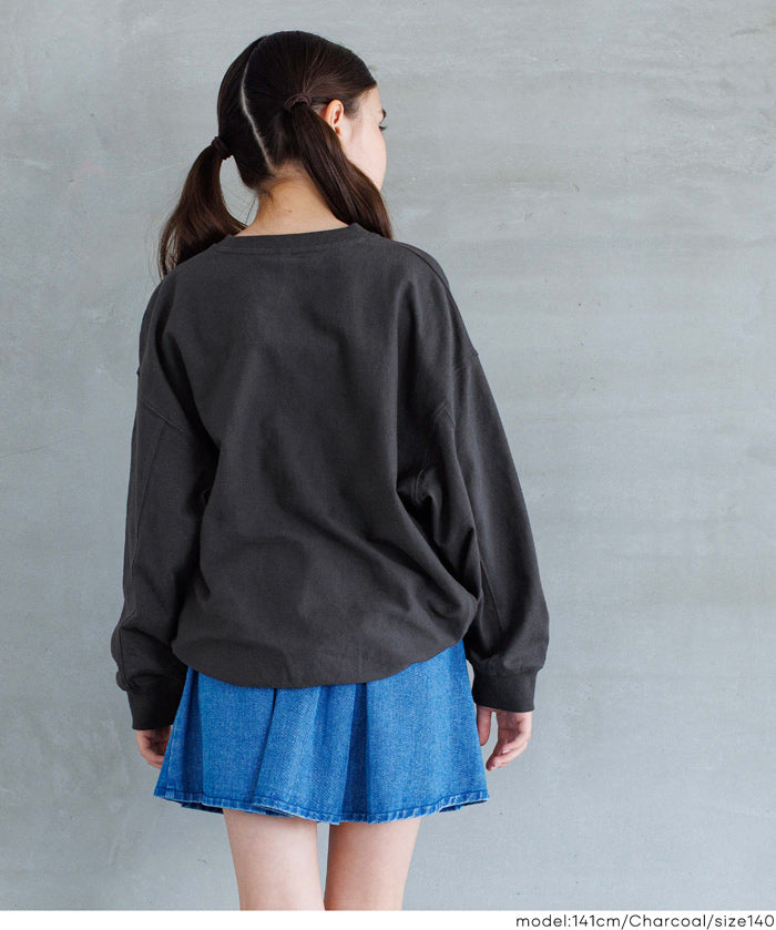 童裝 親子同款 LOGO輕薄長袖大學T