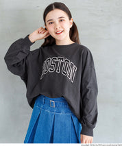 童裝 親子同款 LOGO輕薄長袖大學T