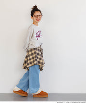 童裝 親子同款 LOGO輕薄長袖大學T