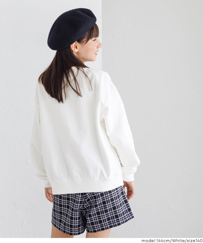 童裝 重磅內刷毛刺繡LOGO大學T